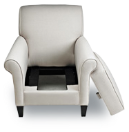 Seat cushion lifted out of frame